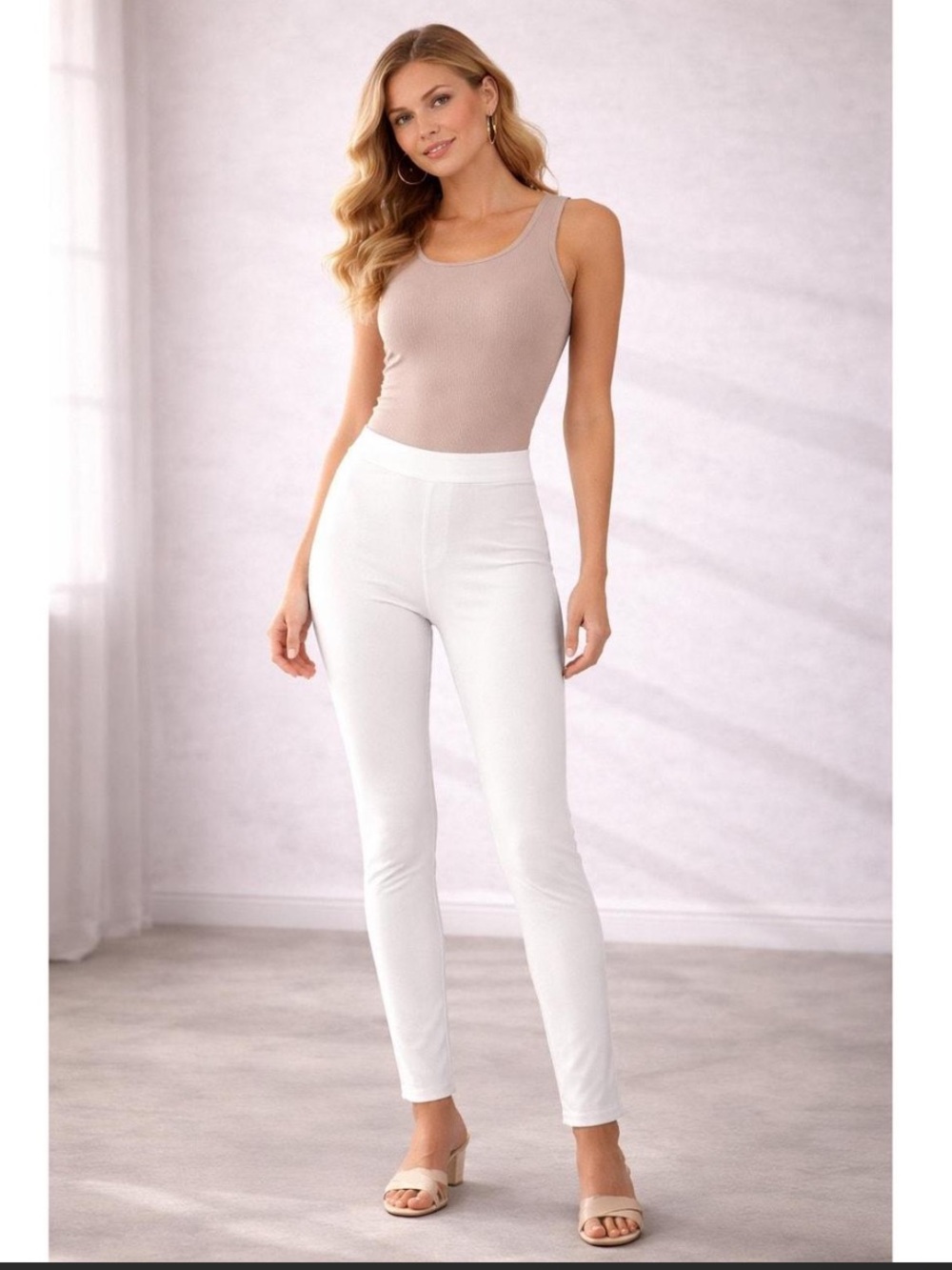 SPANX White Shaping Skinny Pants